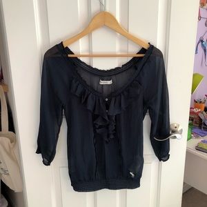Abercrombie kids sheer blouse